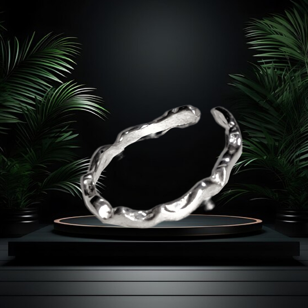 Sterling Silver Wave Shape Adjustable Toe Ring. - image 3